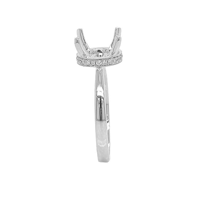 18kt White Gold Diamond Semi-mount