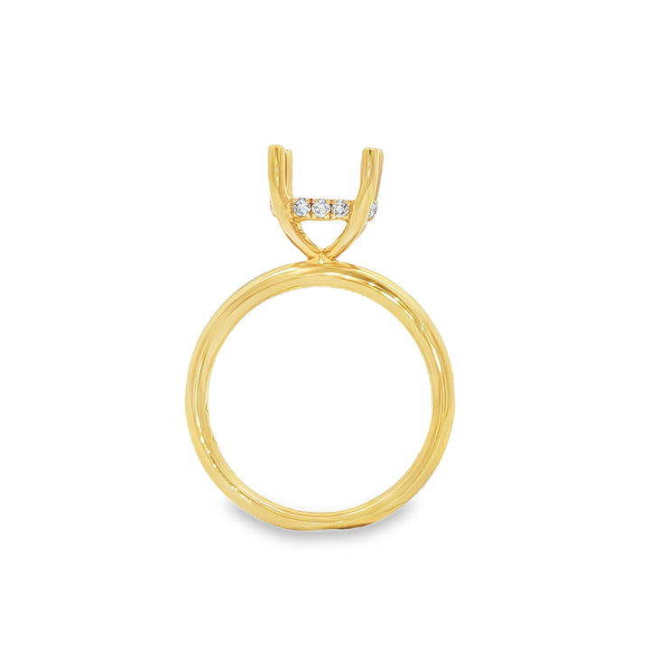 18kt Yellow Gold Diamond Semi-Mount