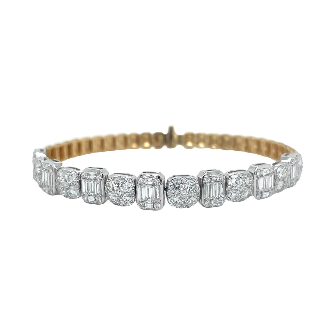 18kt Yellow and White Gold Diamond Bracelet