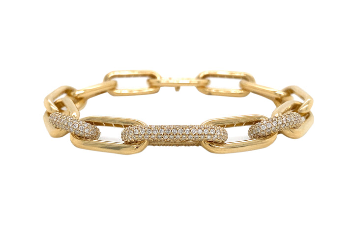 14kt Yellow Gold Diamond Bracelet
