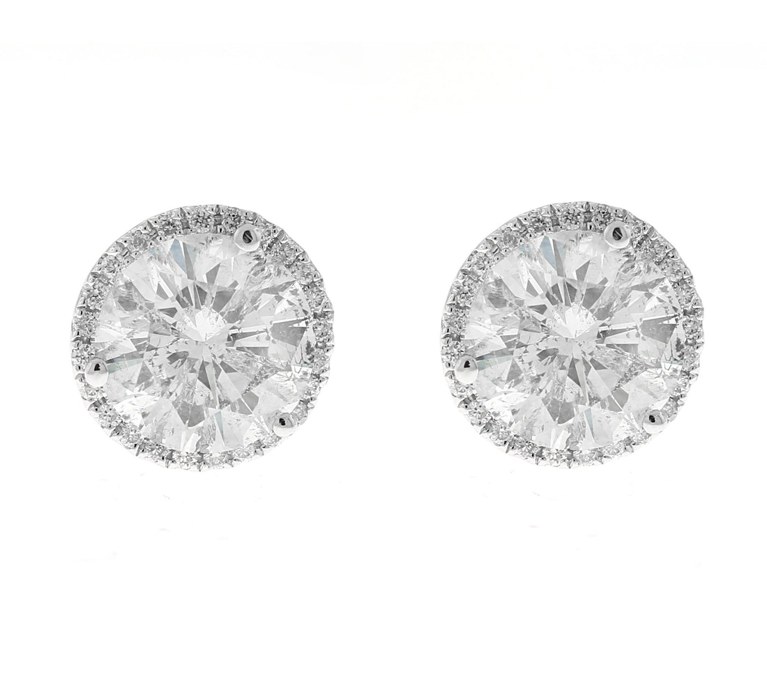 18kt White Gold GIA Certified Diamond Earring
