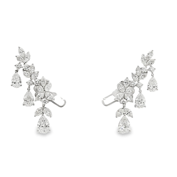 18kt White Gold GIA Certified Diamond Earrings