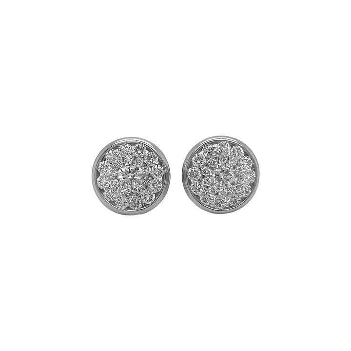 18kt White Gold Diamond Earrings
