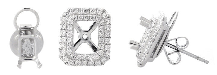 18kt White Gold Diamond Earrings Jacket