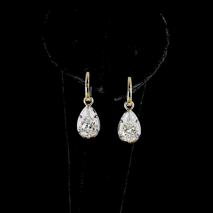 14kt Yellow Gold Lab Diamond Dangling Earrings