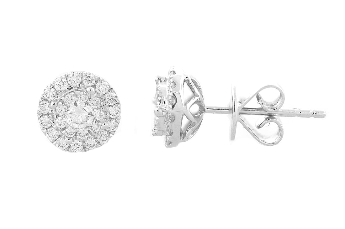 18kt White Gold Diamond Earrings
