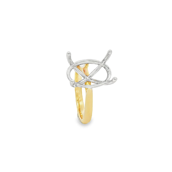14kt Yellow And White Gold Semi-Mount