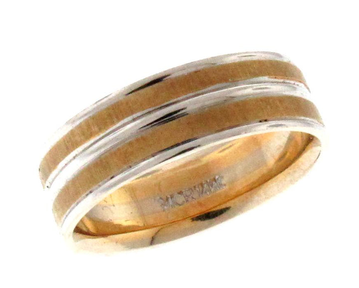 14kt White And Yellow Gold Wedding Band