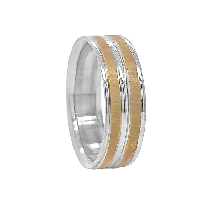 14kt White And Yellow Gold Wedding Band