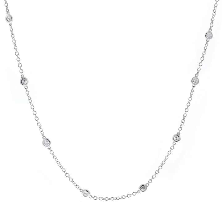 18kt White Gold Diamonds-by-the-inch Necklace