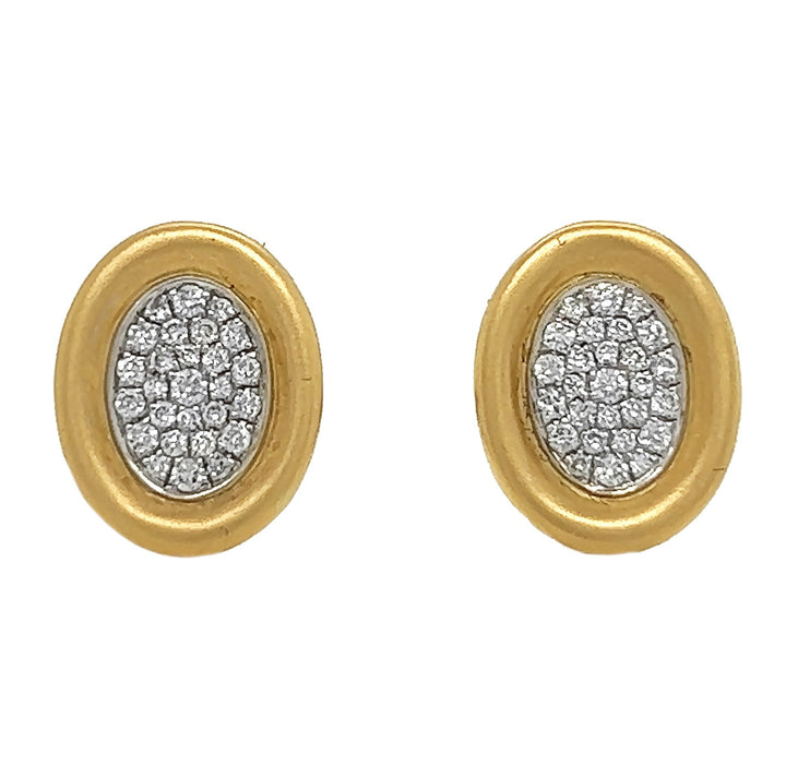 18kt Yellow Gold Diamond Earrings