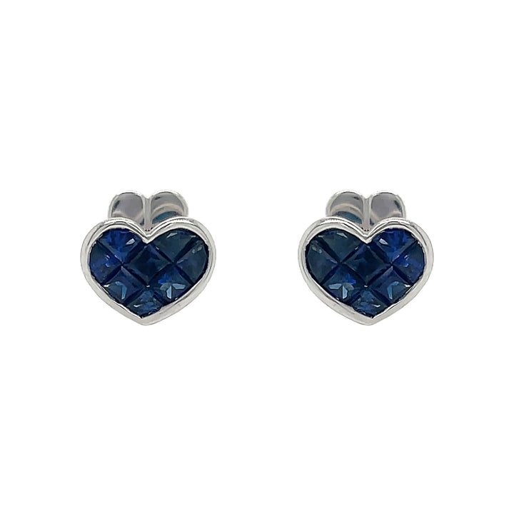 18kt White Gold Sapphire Studs