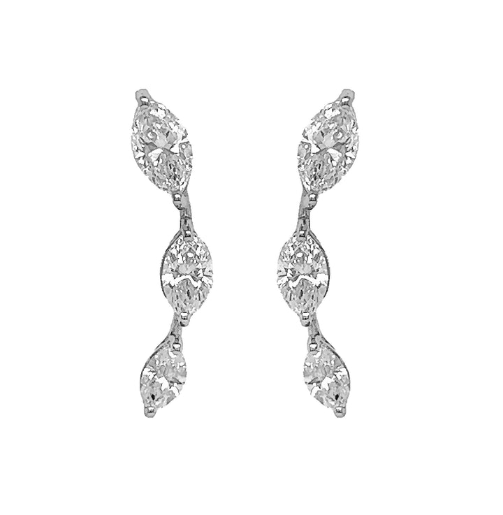 18kt White Gold Diamond Earrings