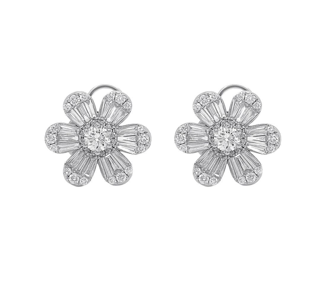 18Kt White Gold Diamond Earrings