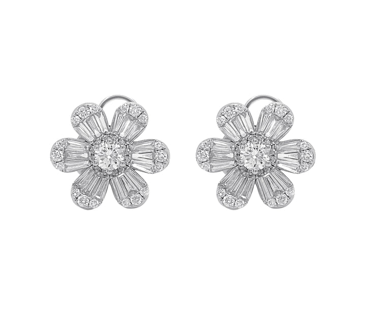 18Kt White Gold Diamond Earrings