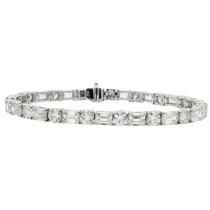 18kt White Gold GIA Certified Diamond Tennis Bracelet