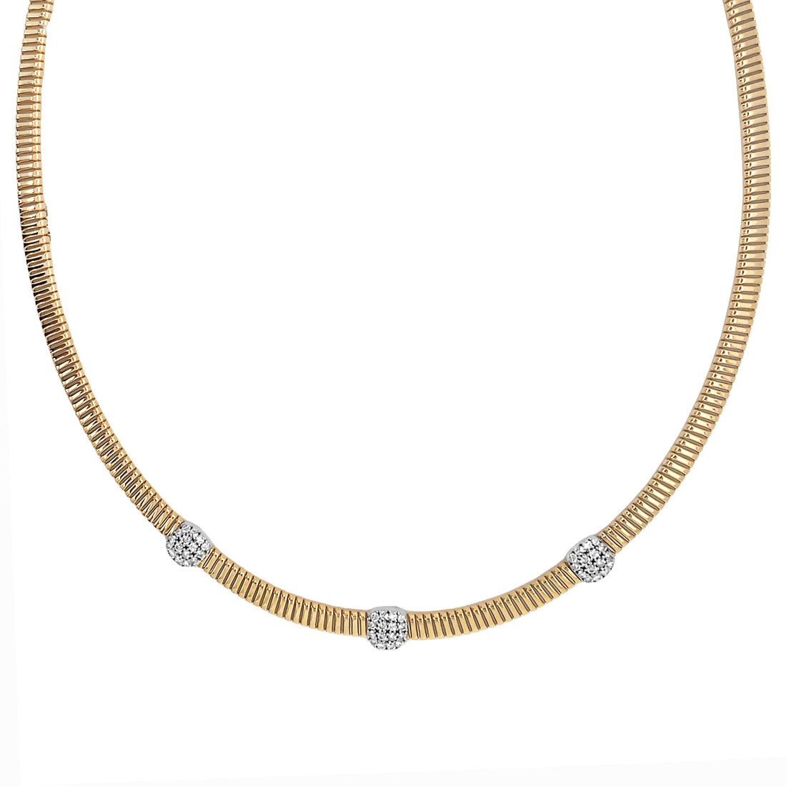 18kt Yellow Gold Diamond Necklace