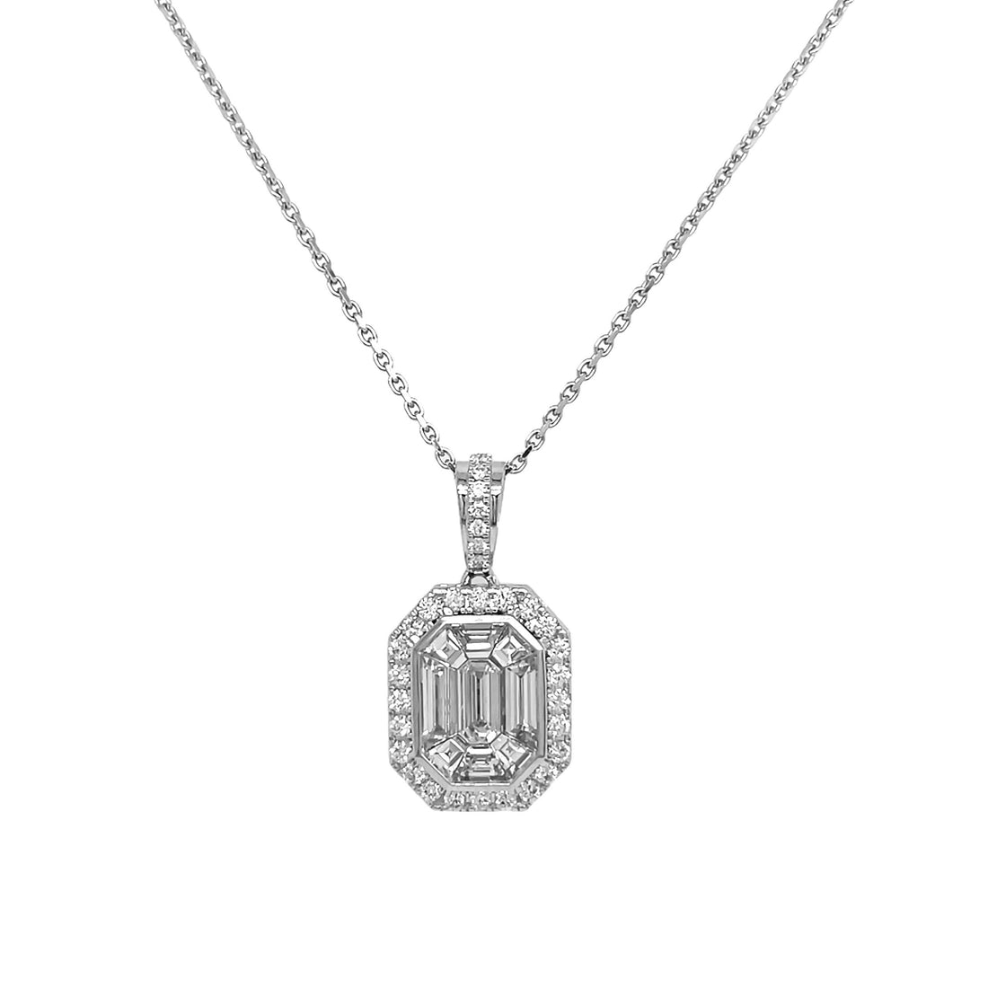 18kt White Gold Diamond Pendant