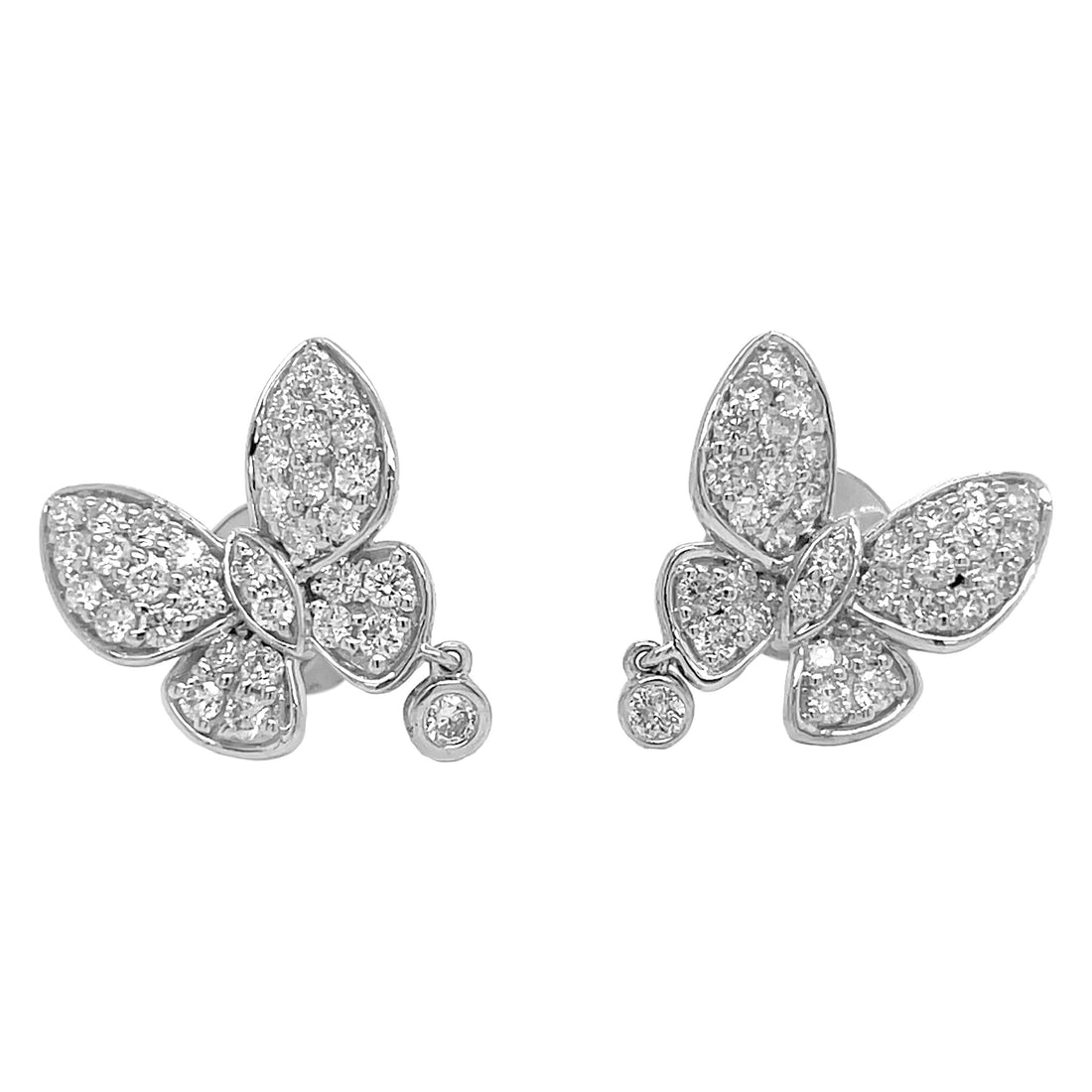 18kt White Gold Diamond Earrings