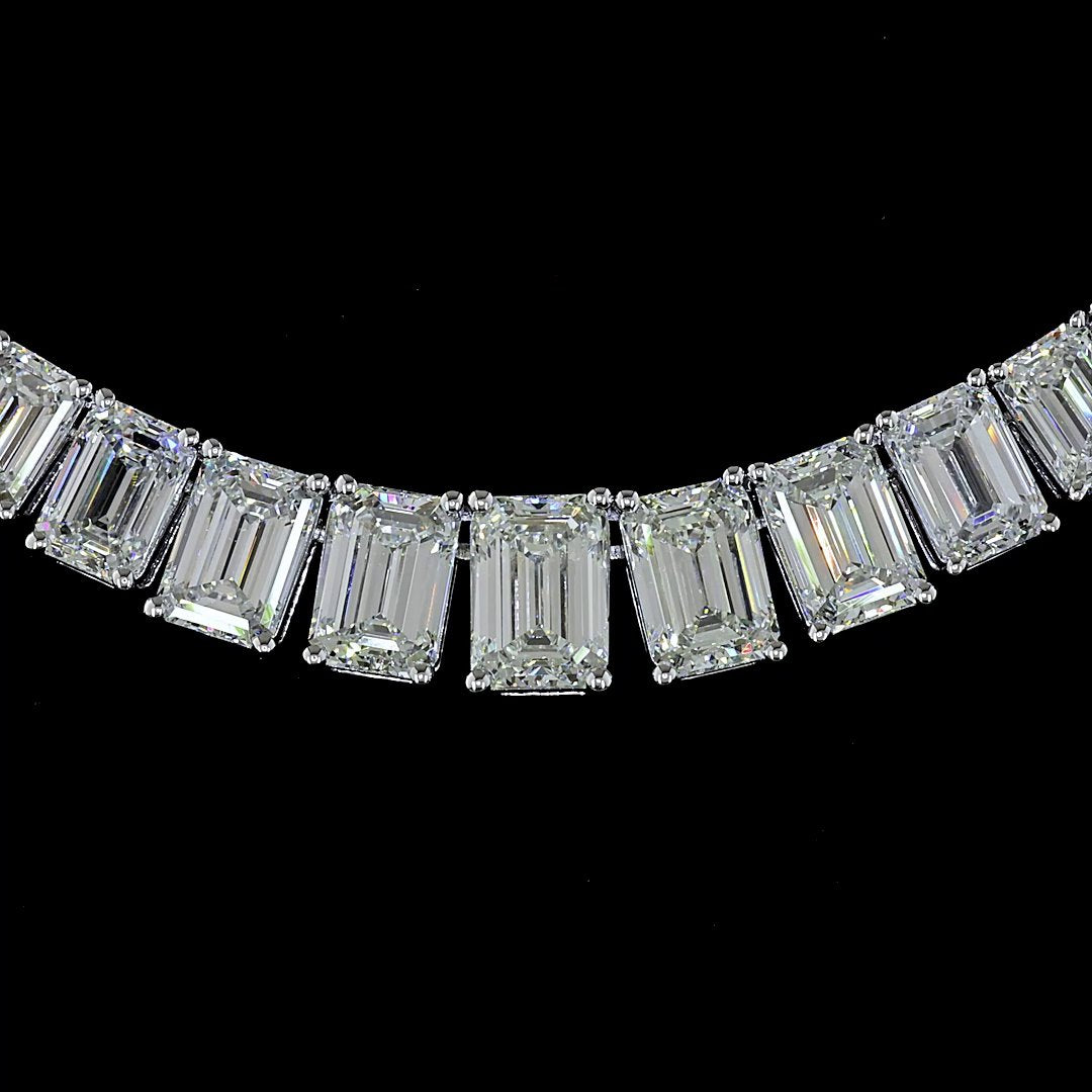 14kt White Gold Lab Diamond Tennis Necklace
