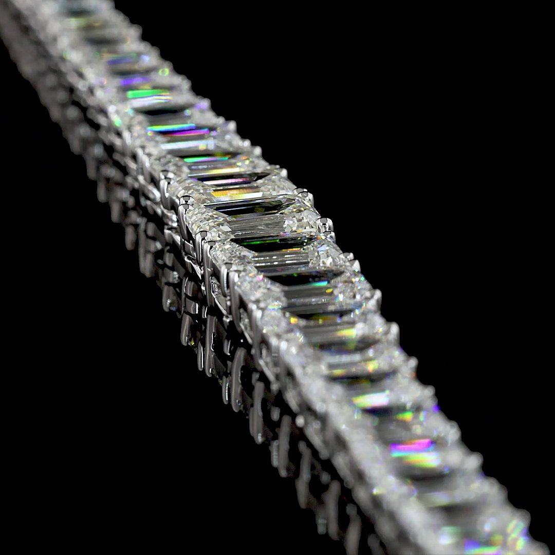 14kt White Gold Lab Diamond Tennis Necklace