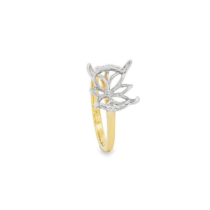 14kt Yellow And White Gold Lab Diamond Semi-Mount