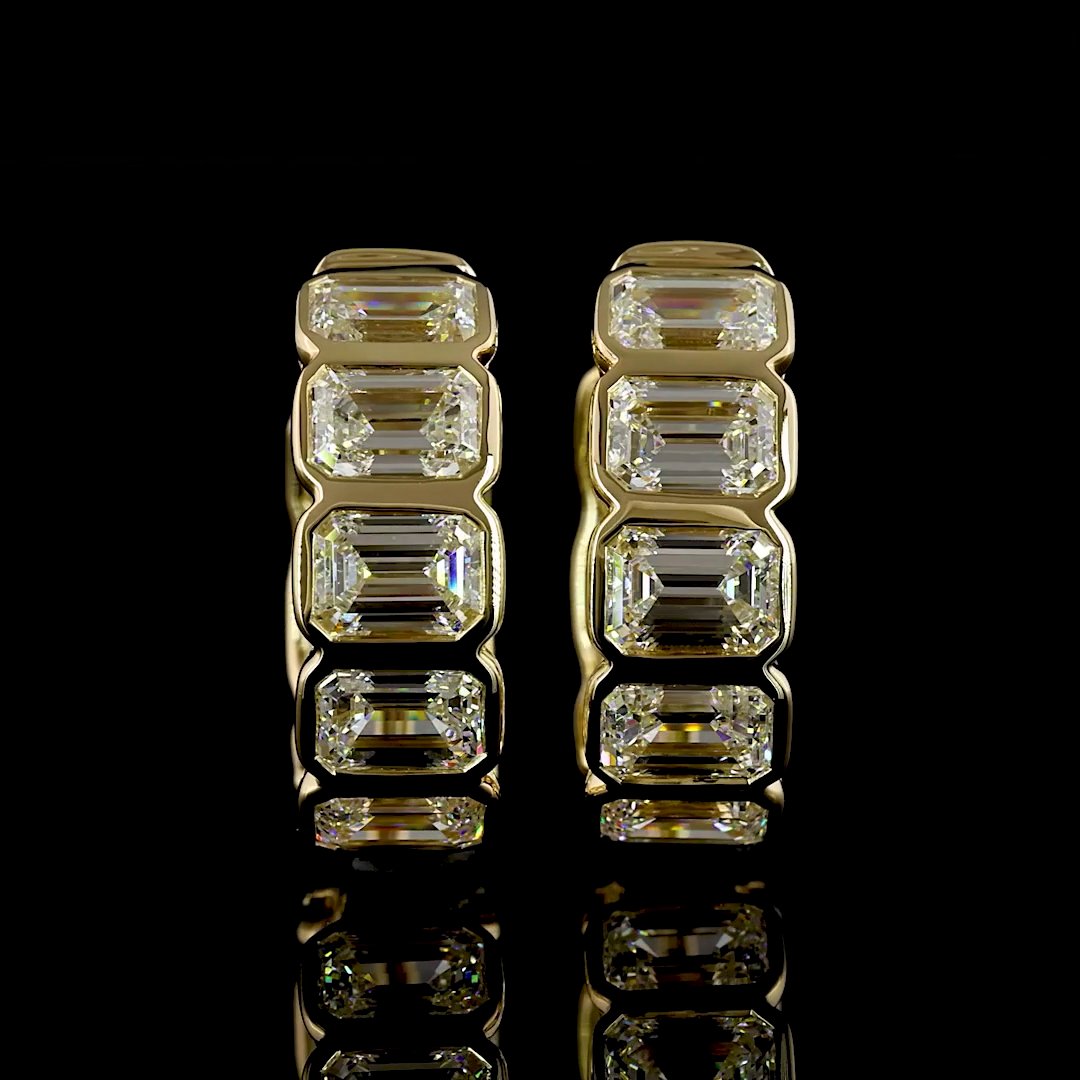 14kt Yellow Gold Lab Diamond Huggies