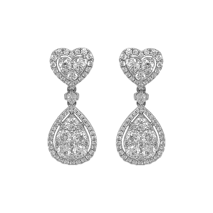 18kt White Gold Diamond Earrings