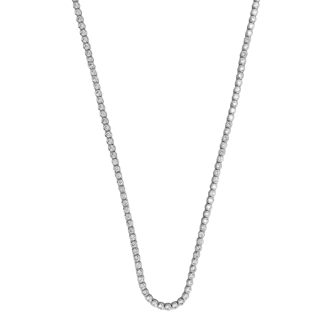 18kt White Gold Diamond Tennis Necklace