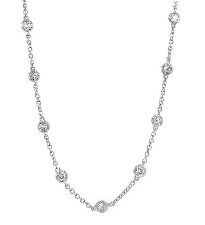 18kt White Gold Diamonds-by-the-inch Necklace