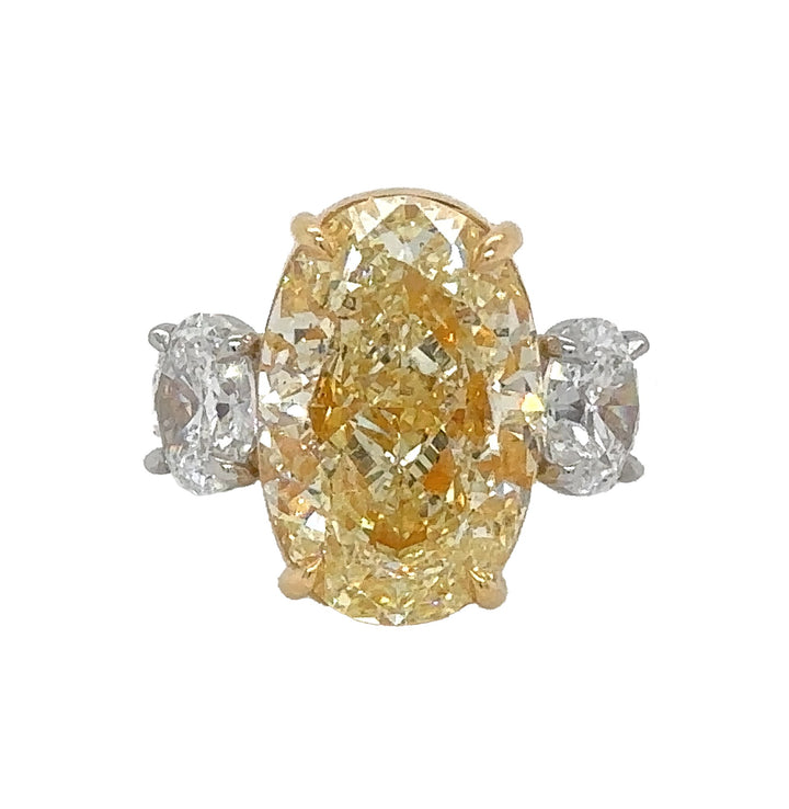 18kt Yellow Gold and Platinum Diamond Ring