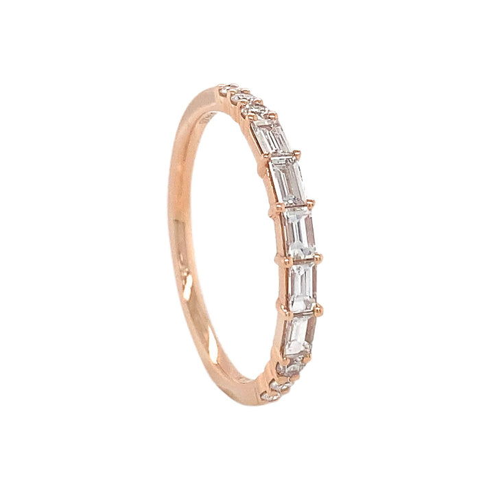 18kt Rose Gold Diamond Band
