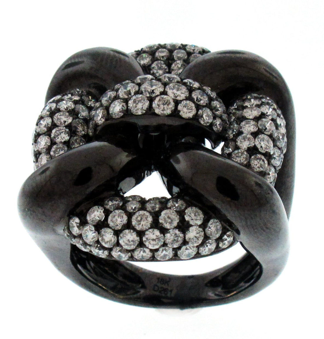 18kt Black Gold Diamond Ring
