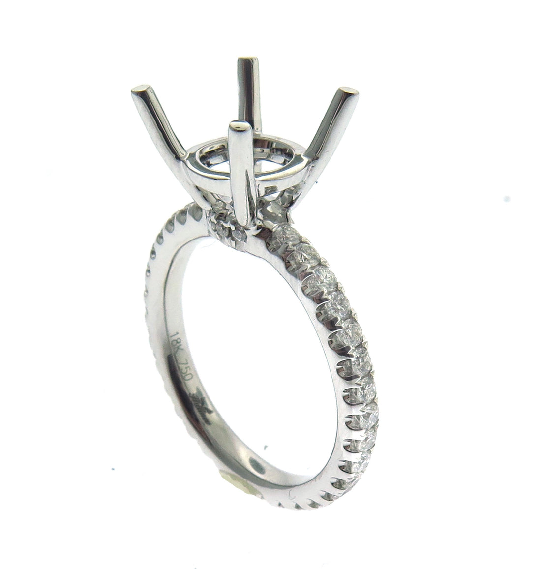 18kt White Gold Diamond Eternity Semi Mount