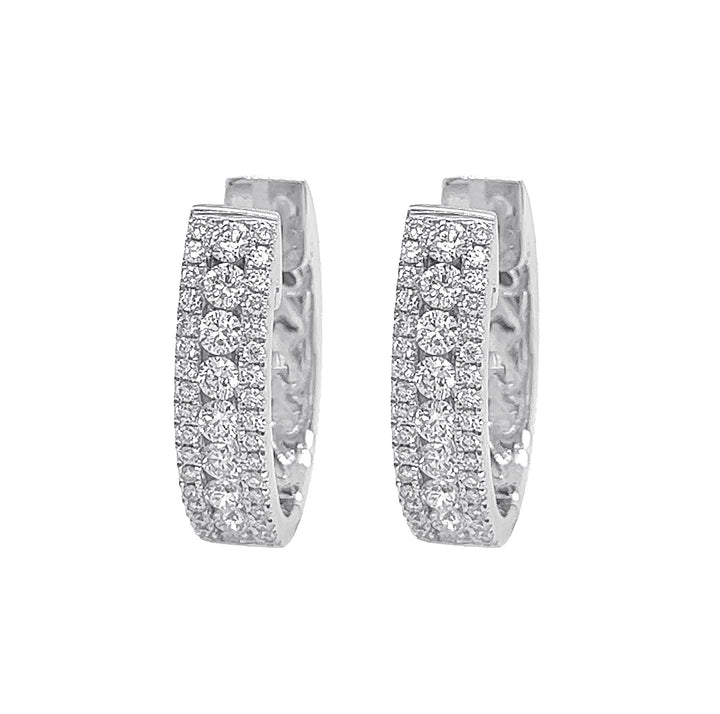 18kt White Gold Diamond Earrings