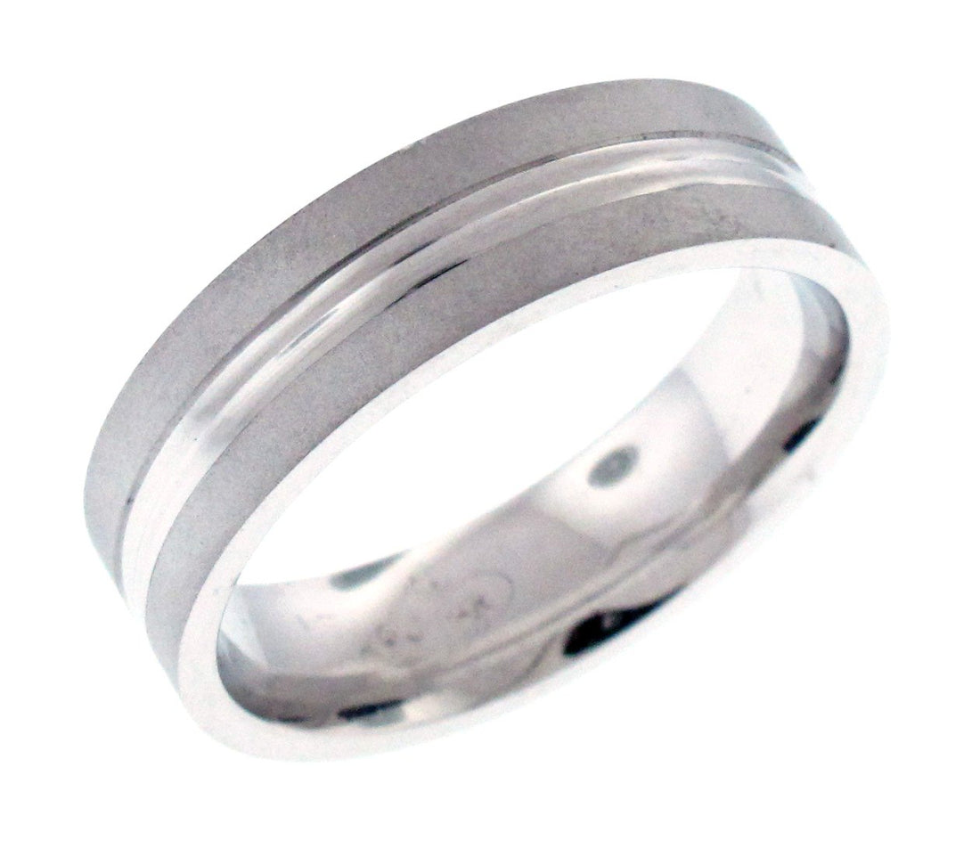 14kt White Gold Men's Wedding Band