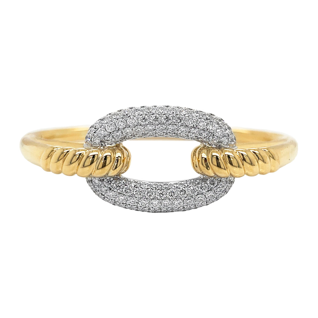 18kt Yellow Gold Diamond Link Bangle