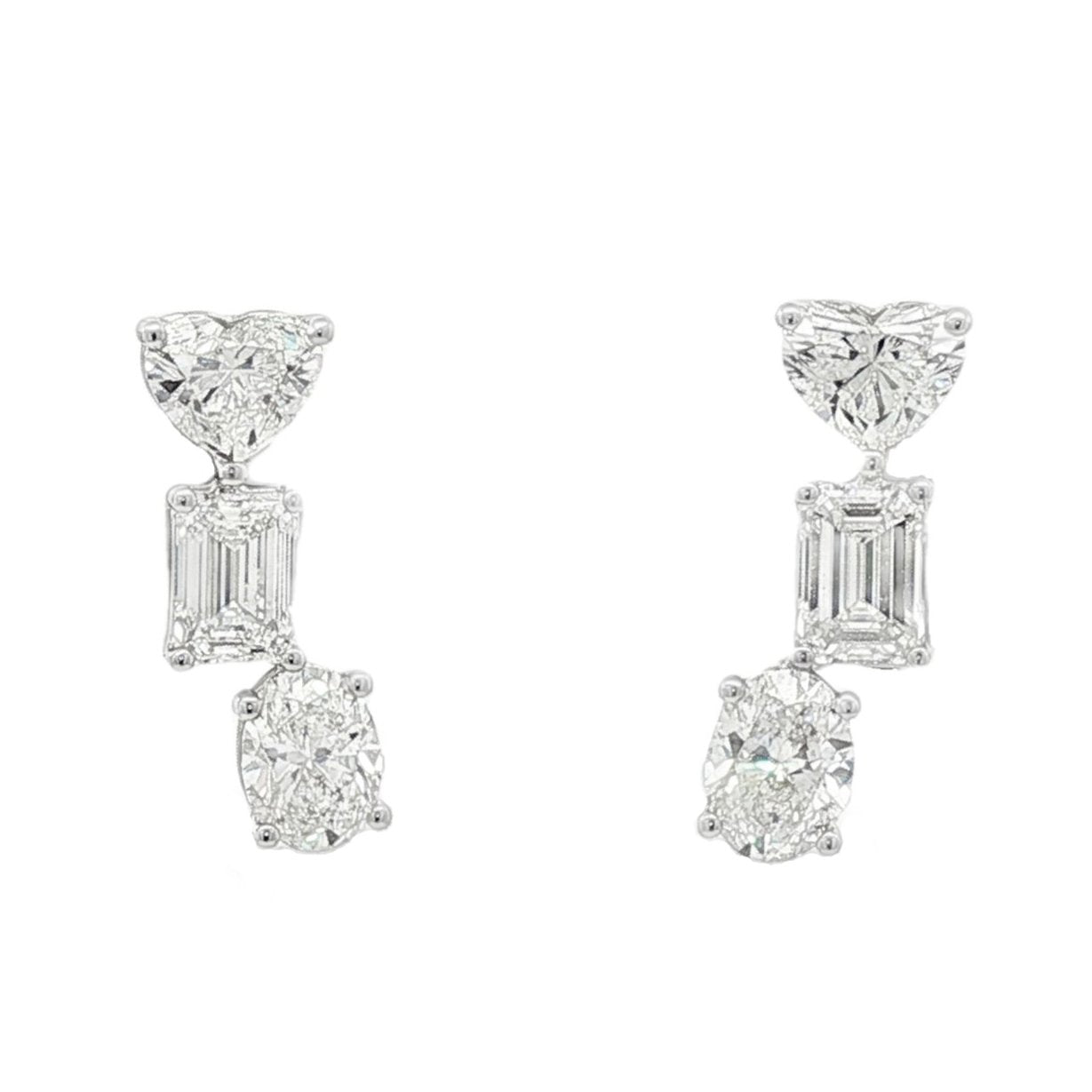 18kt White Gold GIA Certified Diamond Earrings