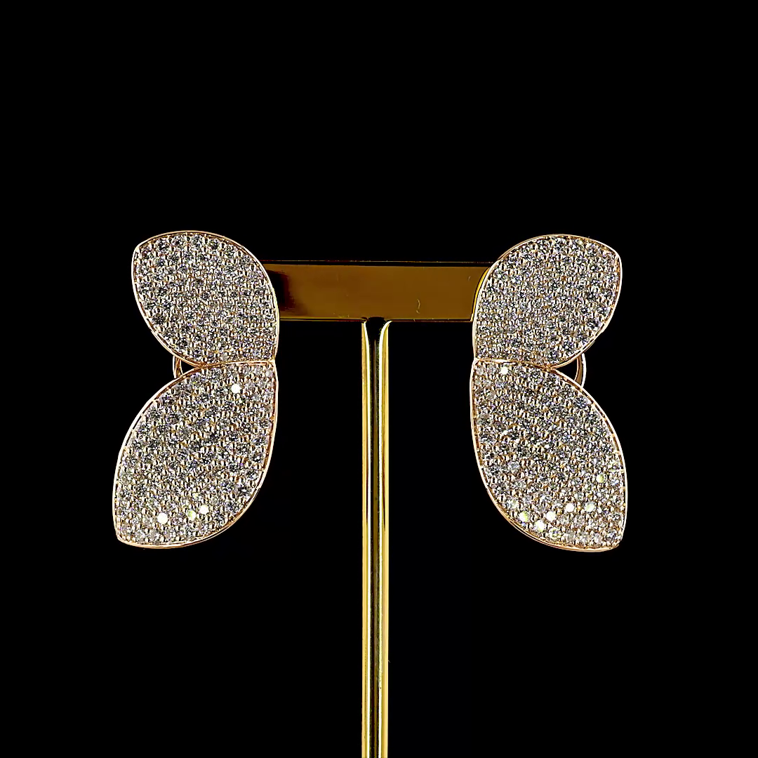 14kt Rose Gold Lab Diamond Earring