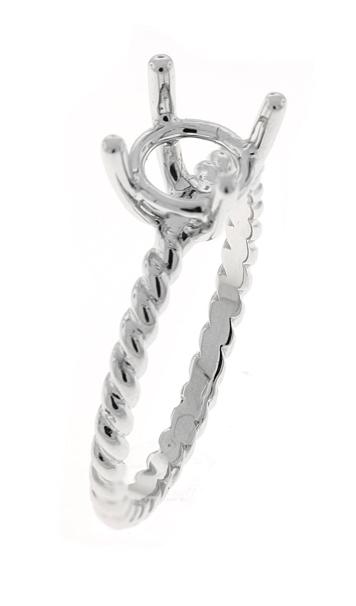 18kt White Gold Semi Mount