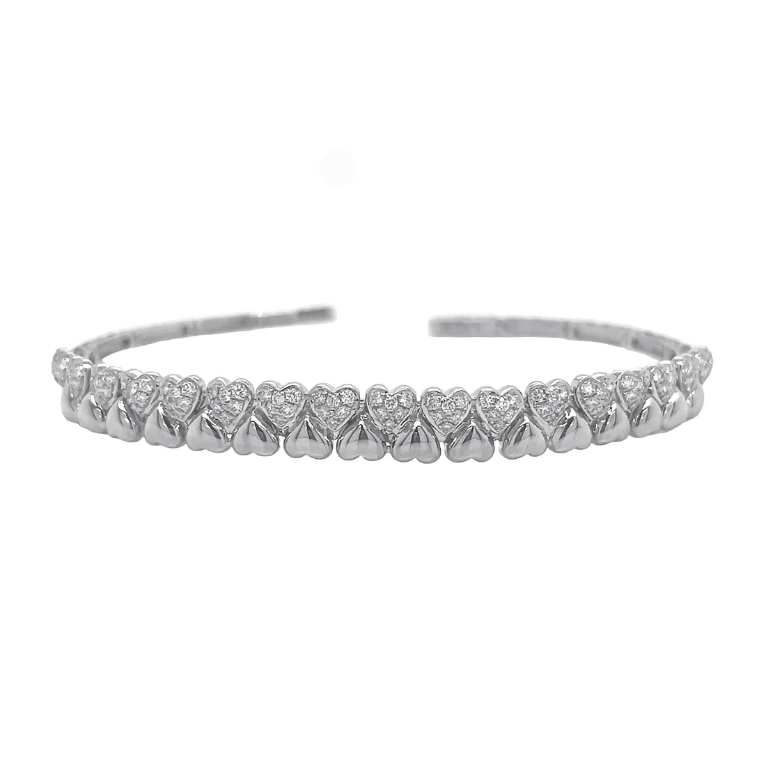 18kt White Gold Diamond Bnagle