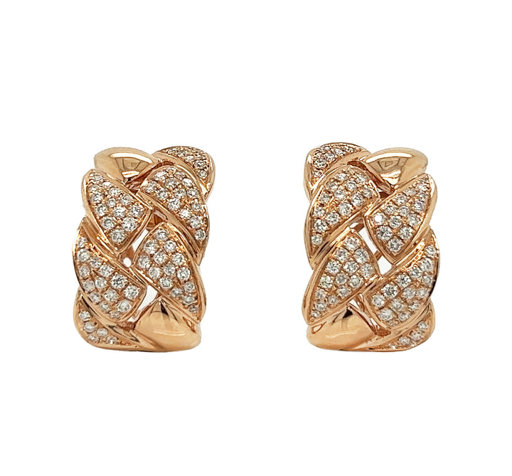 18kt Rose Gold Diamond Earrings