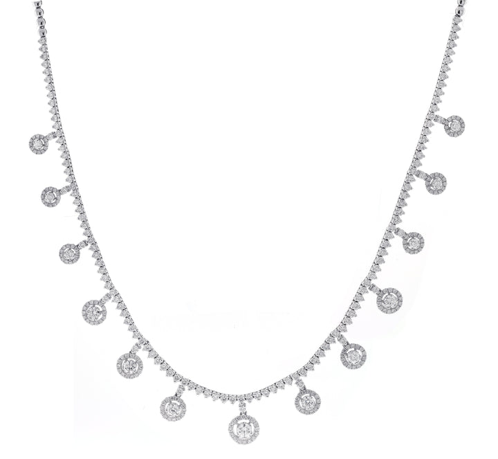 18kt White Gold Diamond Necklace