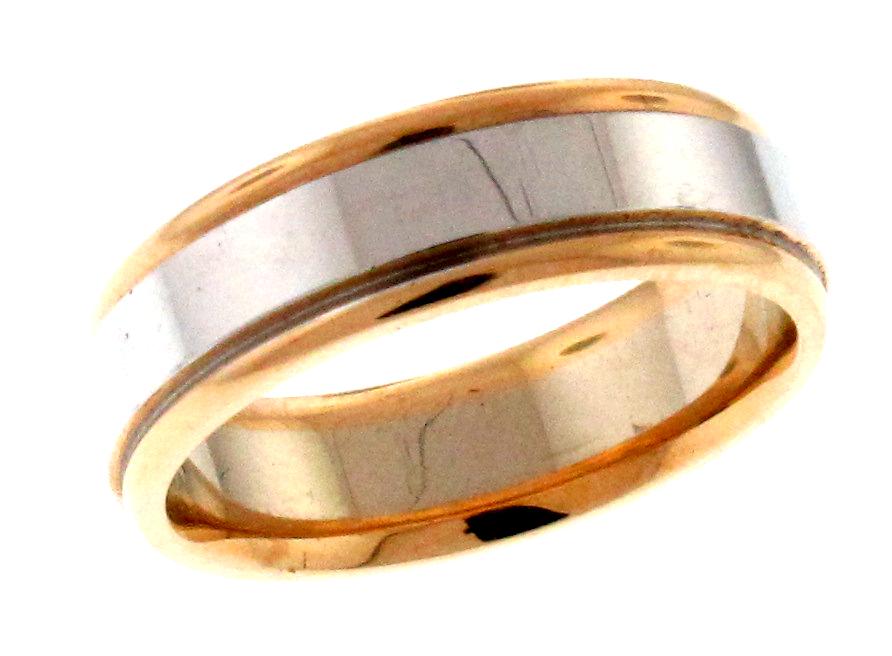 14kt White And Yellow Gold Wedding Band