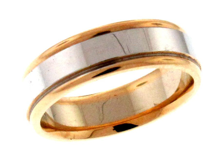 14kt White And Yellow Gold Wedding Band