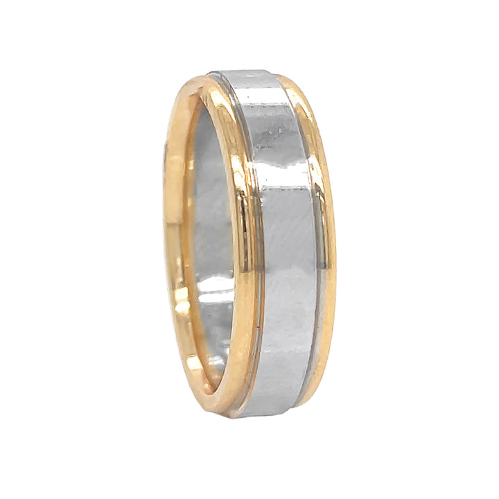 14kt White And Yellow Gold Wedding Band