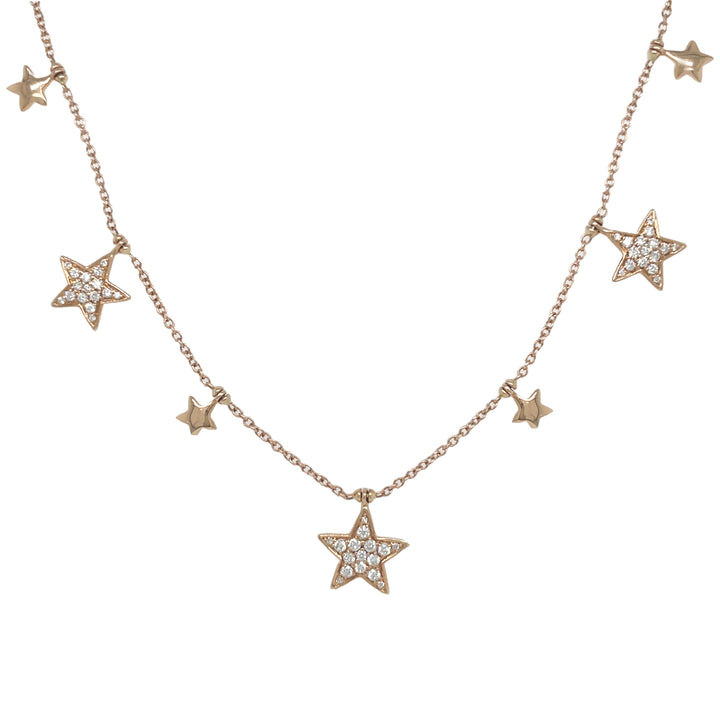 18kt Rose Gold Diamond Necklace