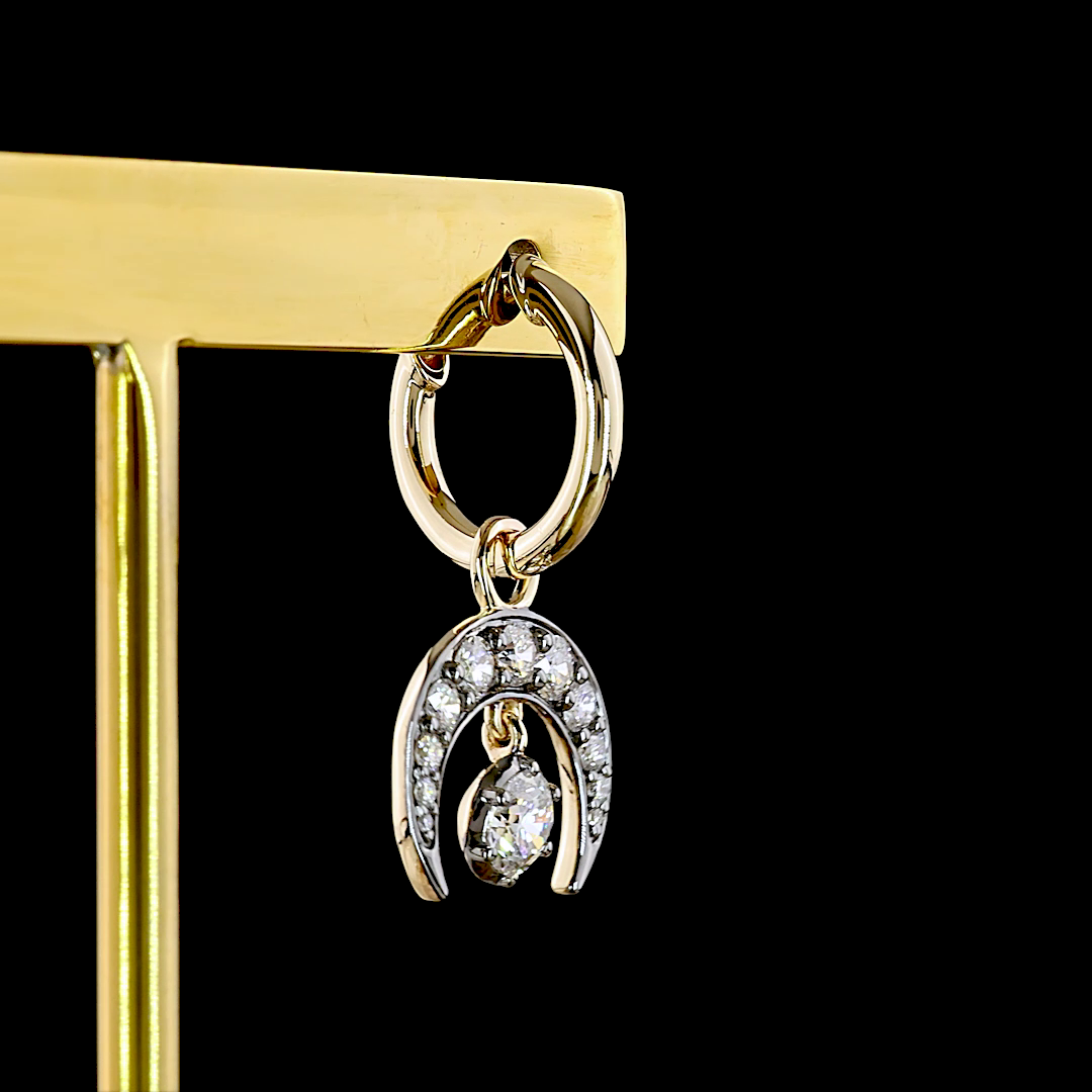 14kt Yellow Gold Lab Diamond Earring
