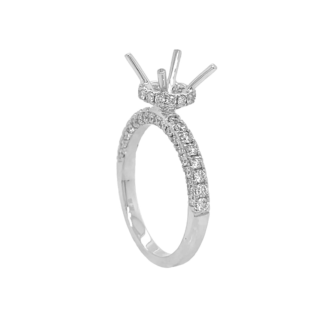 18kt White Gold Diamond Semi-mount