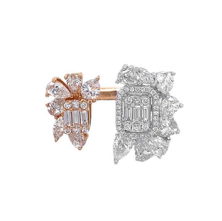 18kt White And Rose Gold Diamond Ring